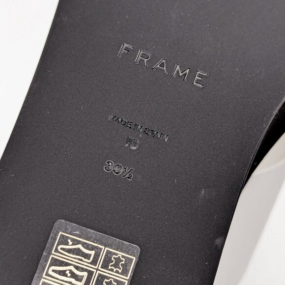 Frame Paris Women Le Ocean White Leather Y2K Retro Sandals Size 9.5US EUR 39.5 - Picture 11 of 11